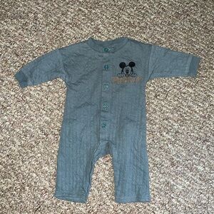 Disney Baby quilted “Mickey Mouse” longall romper size Newborn